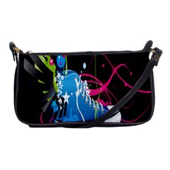 Sneakers Shoes Patterns Bright Shoulder Clutch Bag by Proyonanggan