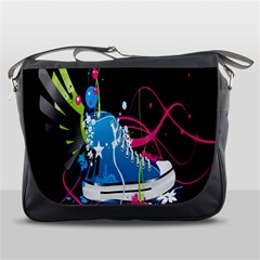 Sneakers Shoes Patterns Bright Messenger Bag