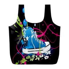 Sneakers Shoes Patterns Bright Full Print Recycle Bag (l)