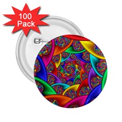 Color Spiral 2 25  Buttons (100 Pack) 