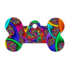 Color Spiral Dog Tag Bone (two Sides)