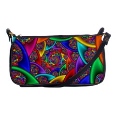 Color Spiral Shoulder Clutch Bag