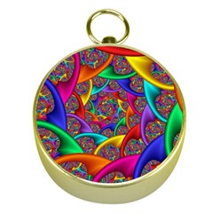 Color Spiral Gold Compasses