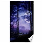 Moonlit A Forest At Night With A Full Moon Canvas 40  x 72  39.28 x69.23  Canvas - 1