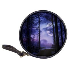 Moonlit A Forest At Night With A Full Moon Classic 20-cd Wallets by Proyonanggan