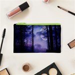 Moonlit A Forest At Night With A Full Moon Cosmetic Bag (XS) Front