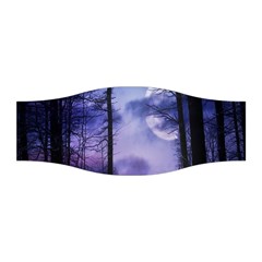 Moonlit A Forest At Night With A Full Moon Stretchable Headband