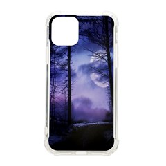 Moonlit A Forest At Night With A Full Moon Iphone 11 Pro 5 8 Inch Tpu Uv Print Case by Proyonanggan