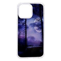 Moonlit A Forest At Night With A Full Moon Iphone 14 Pro Max Tpu Uv Print Case by Proyonanggan