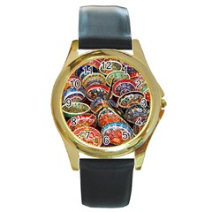 Art Background Bowl Ceramic Color Round Gold Metal Watch by Proyonanggan