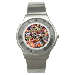 Art Background Bowl Ceramic Color Stainless Steel Watch