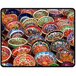 Art Background Bowl Ceramic Color Fleece Blanket (Medium) 60 x50  Blanket Front