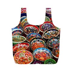 Art Background Bowl Ceramic Color Full Print Recycle Bag (m)