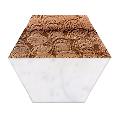 Art Background Bowl Ceramic Color Marble Wood Coaster (hexagon) 