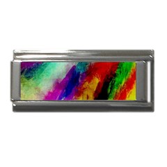 Colorful Abstract Paint Splats Background Superlink Italian Charm (9mm)