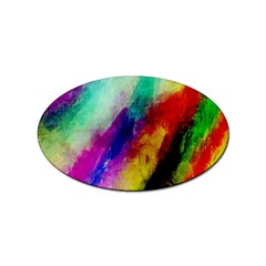 Colorful Abstract Paint Splats Background Sticker Oval (10 Pack) by Proyonanggan