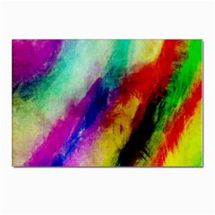 Colorful Abstract Paint Splats Background Postcards 5  X 7  (pkg Of 10)