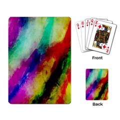 Colorful Abstract Paint Splats Background Playing Cards Single Design (Rectangle)