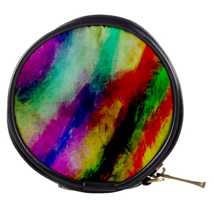 Colorful Abstract Paint Splats Background Mini Makeup Bag