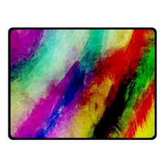 Colorful Abstract Paint Splats Background Fleece Blanket (small)