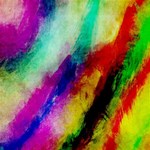 Colorful Abstract Paint Splats Background Play Mat (Square) Front