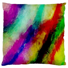 Colorful Abstract Paint Splats Background Large Cushion Case (two Sides)