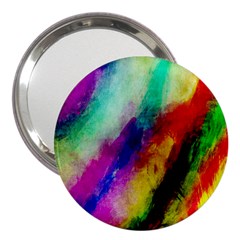 Colorful Abstract Paint Splats Background 3  Handbag Mirrors by Proyonanggan