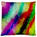 Colorful Abstract Paint Splats Background Standard Premium Plush Fleece Cushion Case (Two Sides) Front