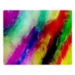 Colorful Abstract Paint Splats Background Two Sides Premium Plush Fleece Blanket (Large) 80 x60  Blanket Front