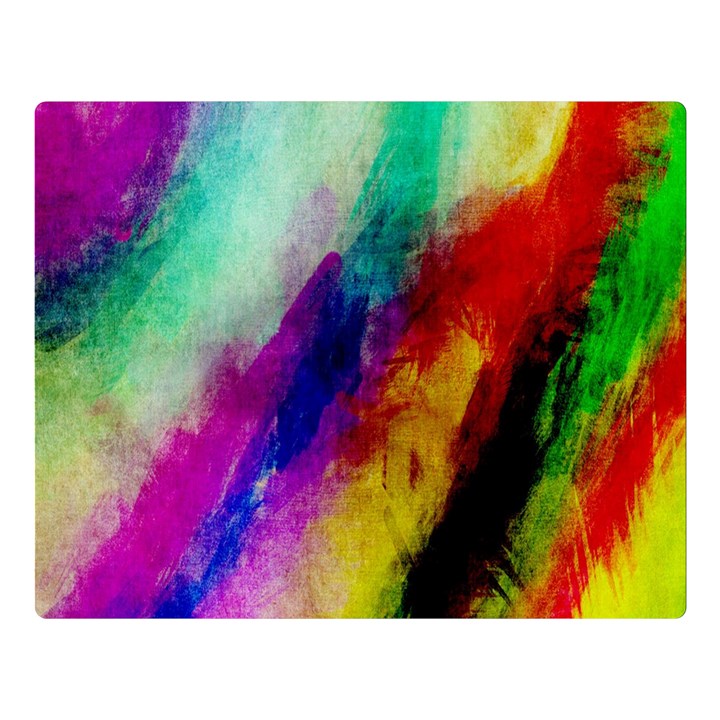 Colorful Abstract Paint Splats Background Two Sides Premium Plush Fleece Blanket (Large)