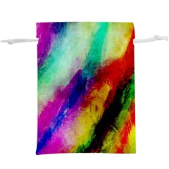 Colorful Abstract Paint Splats Background Lightweight Drawstring Pouch (xl)