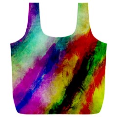 Colorful Abstract Paint Splats Background Full Print Recycle Bag (XXL)