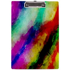 Colorful Abstract Paint Splats Background A4 Acrylic Clipboard