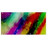 Colorful Abstract Paint Splats Background Banner and Sign 8  x 4  Front