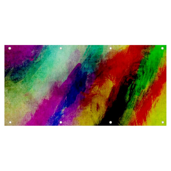 Colorful Abstract Paint Splats Background Banner and Sign 8  x 4 