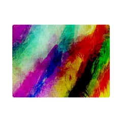 Colorful Abstract Paint Splats Background Premium Plush Fleece Blanket (mini) by Proyonanggan