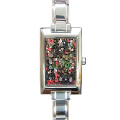 Colorful Abstract Background Rectangle Italian Charm Watch