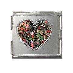 Colorful Abstract Background Mega Link Heart Italian Charm (18mm) by Proyonanggan