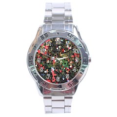 Colorful Abstract Background Stainless Steel Analogue Watch by Proyonanggan