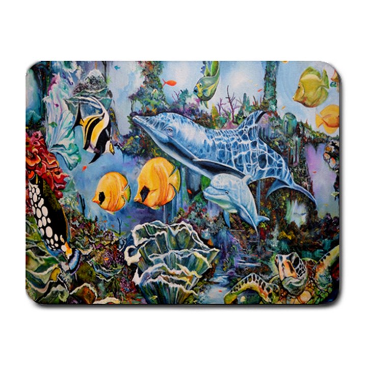 Colorful Aquatic Life Wall Mural Small Mousepad