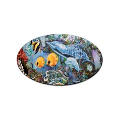 Colorful Aquatic Life Wall Mural Sticker (oval) by Proyonanggan