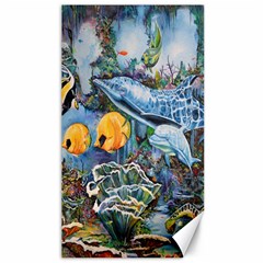 Colorful Aquatic Life Wall Mural Canvas 40  X 72  by Proyonanggan