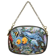 Colorful Aquatic Life Wall Mural Chain Purse (two Sides) by Proyonanggan