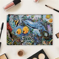 Colorful Aquatic Life Wall Mural Cosmetic Bag (large) by Proyonanggan