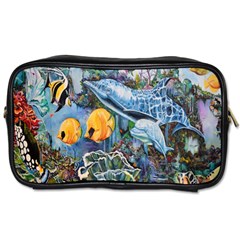 Colorful Aquatic Life Wall Mural Toiletries Bag (two Sides) by Proyonanggan