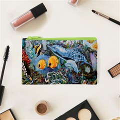 Colorful Aquatic Life Wall Mural Cosmetic Bag (xs) by Proyonanggan