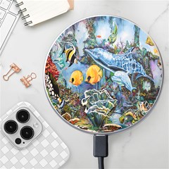 Colorful Aquatic Life Wall Mural Wireless Fast Charger(white) by Proyonanggan