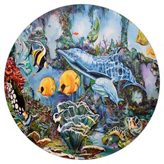 Colorful Aquatic Life Wall Mural Round Trivet by Proyonanggan