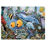 Colorful Aquatic Life Wall Mural Two Sides Premium Plush Fleece Blanket (Extra Small) 40 x30  Blanket Front