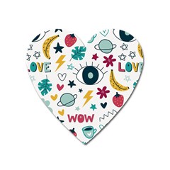 Love Pattern Heart Magnet